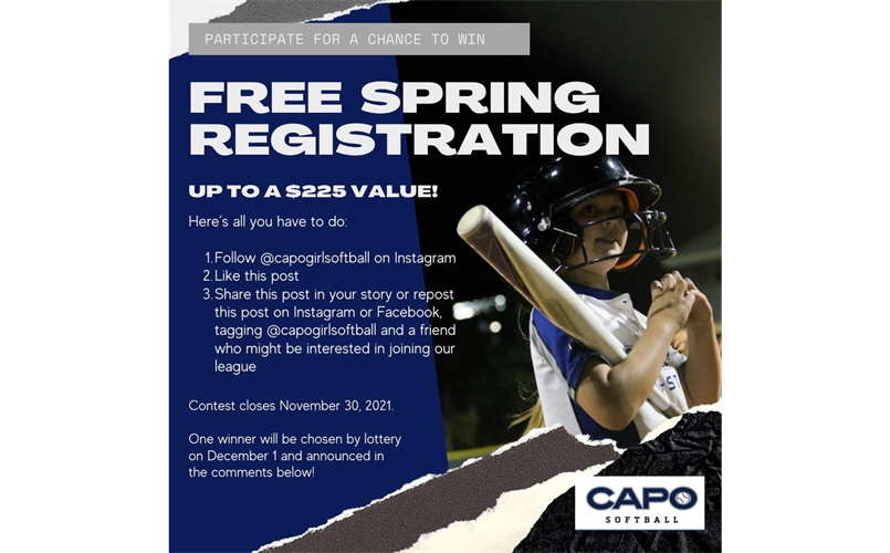 Participate for Chance to Win FREE Spring 2022 Registration!
